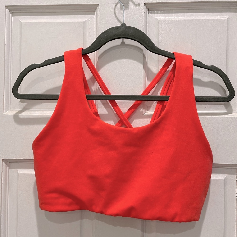 Senita Athletics Strappy Sports Bra-Coral